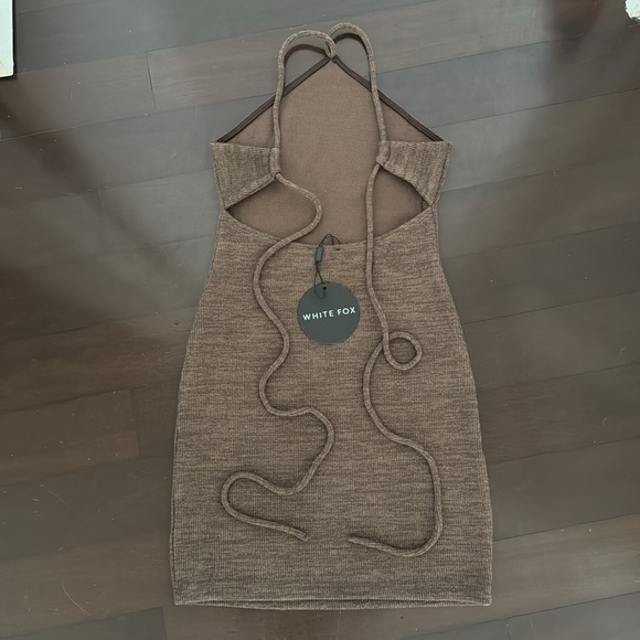 NWT White Fox Boutique Leaving So Soon Mini Dress Chocolate - Picture 4 of 5